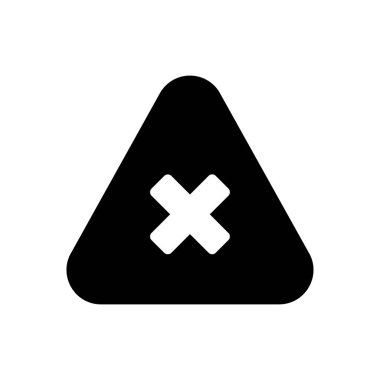 Uyarı vektör düz simgesi