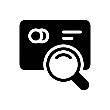 kredi vektörü glyph düz simgesi