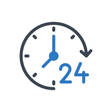 zaman vektör renk simgesi