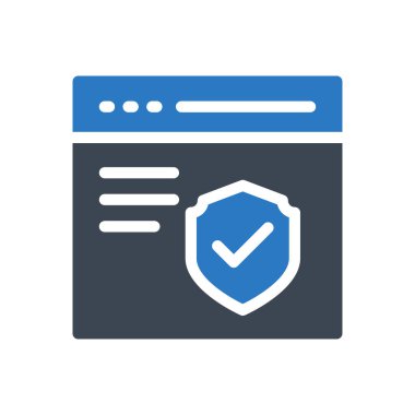 güvenlik vektörü renk simgesi