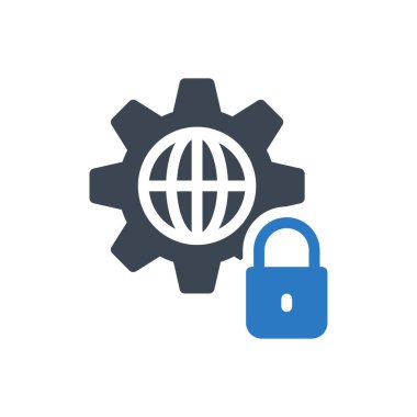 güvenlik vektörü renk simgesi