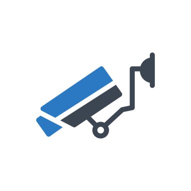 Güvenlik kamerası vektör renk simgesi