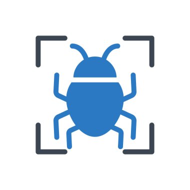 Virüs vektör renk simgesi