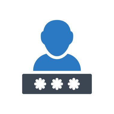 giriş vektörü kabartma renk simgesi