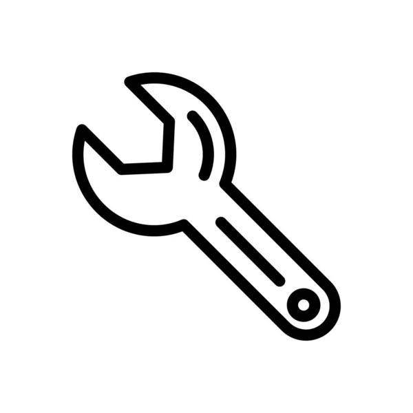 Reparatie Vector Dunne Lijn Pictogram — Stockvector