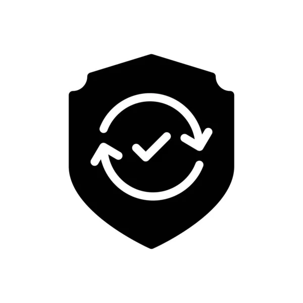 Protection Vector Glyph Flat Icon — 스톡 벡터