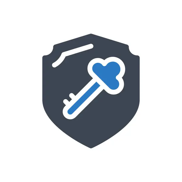 Protection Vector Glyph Color Icon — 스톡 벡터