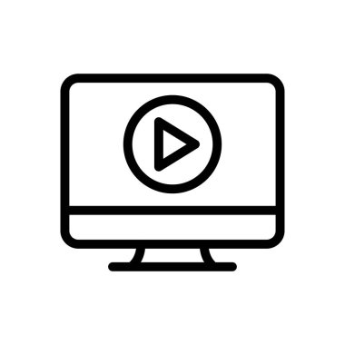 vektör ince çizgi simgesini çal