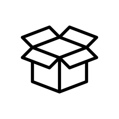 kutu vektörü ince çizgi simgesi