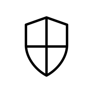 Koruma vektörü ince çizgi simgesi