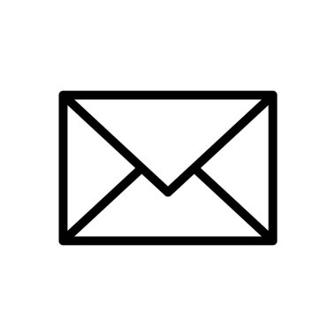 mesaj vektörü ince çizgi simgesi