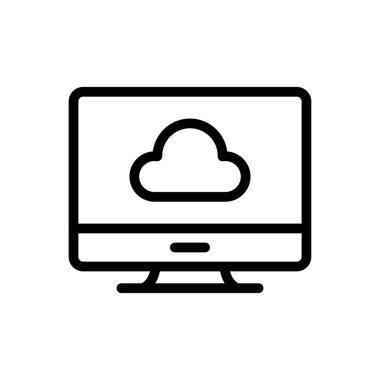 depolama vektörü ince çizgi simgesi