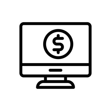 çevrimiçi vektör ince çizgi simgesi