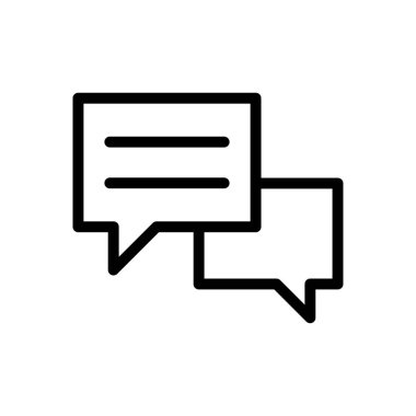 mesaj vektörü ince çizgi simgesi