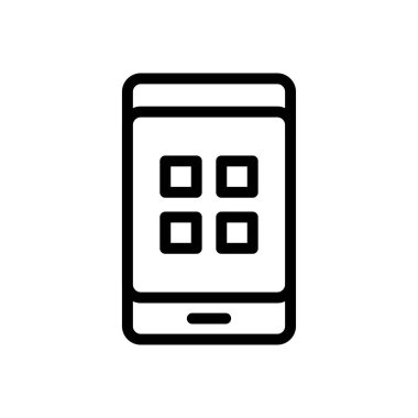 uygulamalar vektör ince çizgi simgesi