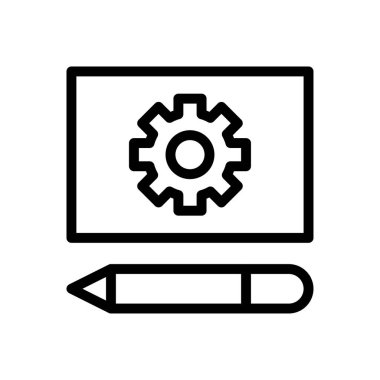 SEO vektör ince çizgi simgesi