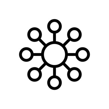 bağlantı vektörü ince çizgi simgesi