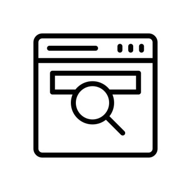 Web sayfası ince çizgi simgesi