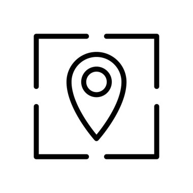 odaklanmak vektör ince çizgi simgesi