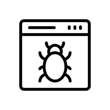 Virüs vektörü ince çizgi simgesi