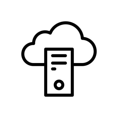 bilgisayar vektörü ince çizgi simgesi