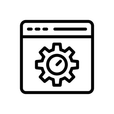 Web sayfası ince çizgi simgesi