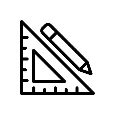 vektör ince çizgi simgesini ölç