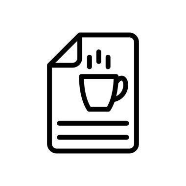 belge vektörü ince çizgi simgesi