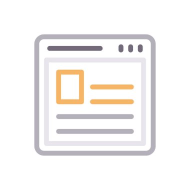 tarayıcı vektör renk çizgisi simgesi