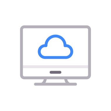 depolama vektörü renk çizgisi simgesi