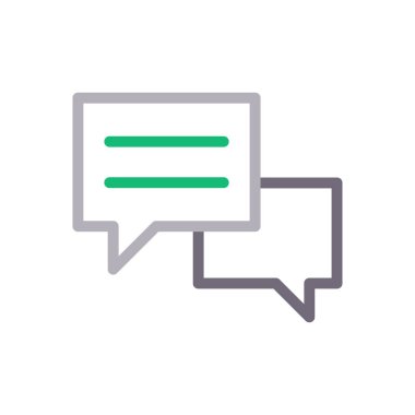 ileti vektör renk çizgisi simgesi