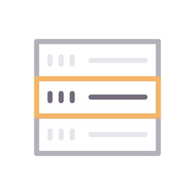 veritabanı vektör renk çizgisi simgesi