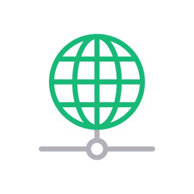 internet vektör renk çizgisi simgesi