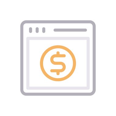 Web vektör renk çizgisi simgesi
