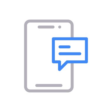 ileti vektör renk çizgisi simgesi