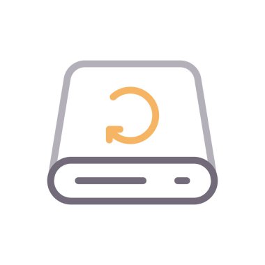 depolama vektörü renk çizgisi simgesi