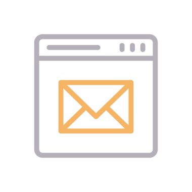 ileti vektör renk çizgisi simgesi