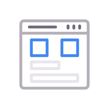 Düzen vektör renk çizgisi simgesi