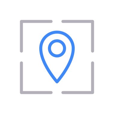 odak vektör renk çizgisi simgesi