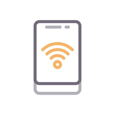 internet vektör renk çizgisi simgesi