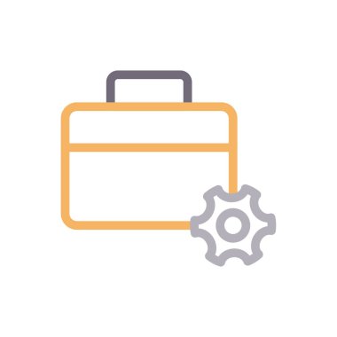 çanta vektör renk çizgisi simgesi