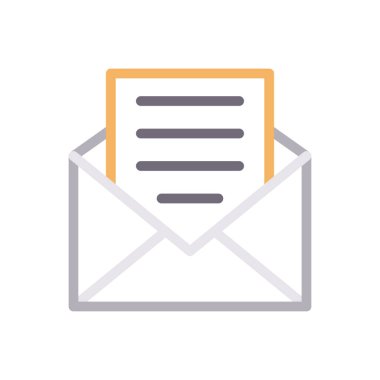 ileti vektör renk çizgisi simgesi