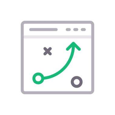 çözüm vektör renk çizgisi simgesi