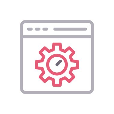 Web sayfası renk çizgisi simgesi