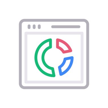 grafik vektör renk çizgisi simgesi