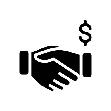 partnership  vector glyph flat icon