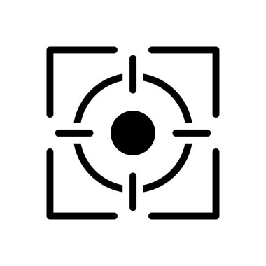 Odaklanma vektörü düz simgesi