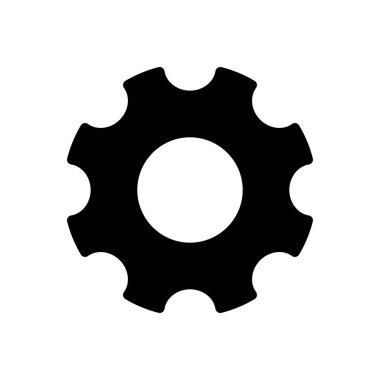 dişli vektör simgesi düz simge