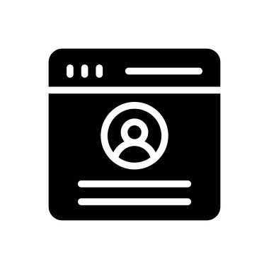 profil vektörü düz simgesi