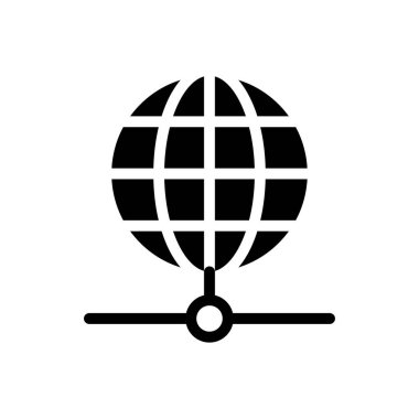 İnternet vektör simgesi düz simgesi